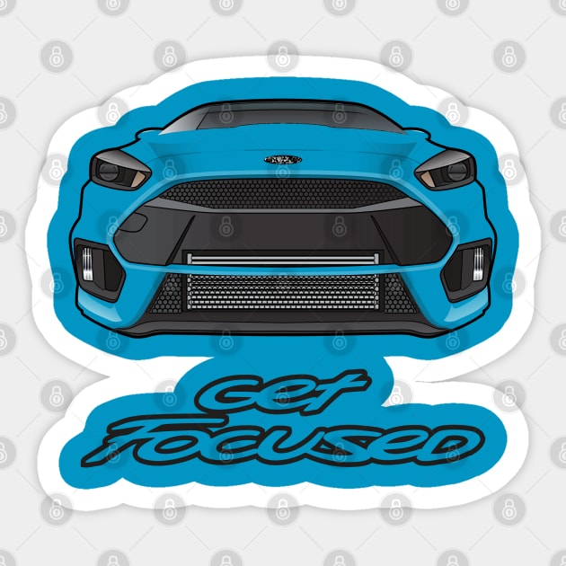 Get Focused Multicolor Sticker by JRCustoms44